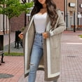 thumbnail image 1 of Women's Casual Hooded Long Cardigan Sweater For Autumn And Winter Womens Lightweight Summer Cardigans plus Size Cardigans for Women 4x-5x Knit Open Front Sweater Long Sleeve Cardigan for Women Light, 1 of 4