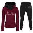 thumbnail image 1 of Women's Casual Hooded Long Sleeve Jumpsuit Set Sporty Fashionable Tracksuit For Daily Wear And Fitness Activities Warm up Pants for Women Petite Pant Suits for Women Women Tuxedo Suit plus Size Young, 1 of 2