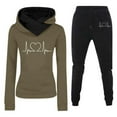 thumbnail image 1 of Women's Casual Hooded Long Sleeve Jumpsuit Set Sporty Fashionable Tracksuit For Daily Wear And Fitness Activities Warm up Pants for Women Petite Pant Suits for Women Women Tuxedo Suit plus Size Young, 1 of 2