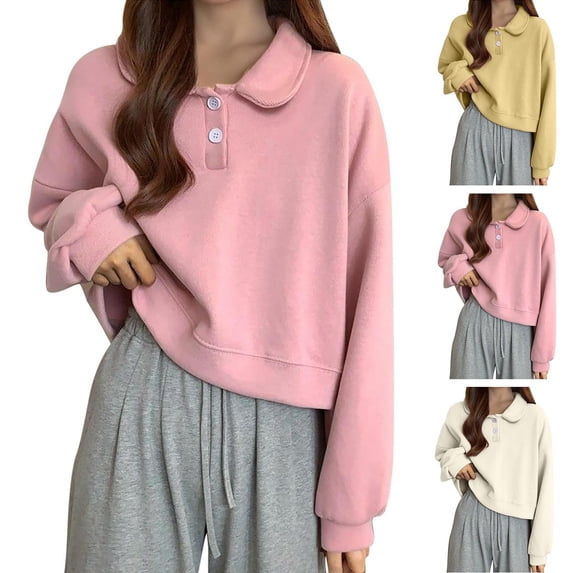 Women's Casual Hooded Sweater Jacket Long Sleeve Pullover Top with Pockets for Loungewear Travel Streetwear and Daily Wear Fashion Essential Gift for Women | Aestivo,Yellow Free Size