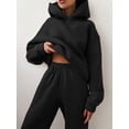 thumbnail image 1 of Women's Casual Hooded Sweater Two-piece Suit Clothes Hoodie Tracksuit, 1 of 10