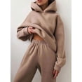 thumbnail image 1 of Women's Casual Hooded Sweater Two-piece Suit Clothes Hoodie Tracksuit, 1 of 11