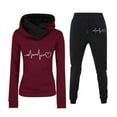 thumbnail image 1 of Women's Casual Hooded Sweatshirt And Jogger Set Long Sleeve Sportswear Comfortable Fitness Outfit For Everyday Wear, 1 of 1