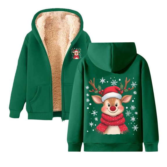 Women's Casual Hooded Sweatshirt Autumn Winter Fashion Zipper Jacket Printed Sports Coat with Pocket Comfortable Stylish Outerwear