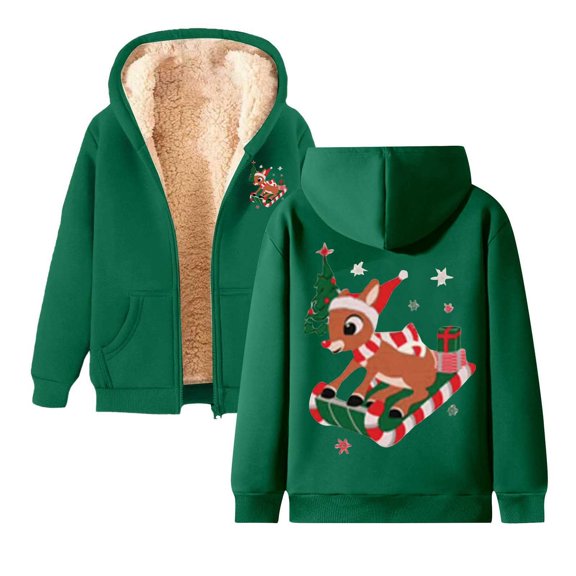 Women's Casual Hooded Sweatshirt Autumn Winter Fashion Zipper Jacket Printed Sports Coat with Pocket Comfortable Stylish Outerwear