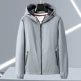 thumbnail image 1 of Women's Casual Hooded Zip Up Jacket Lightweight Outdoor Windbreaker For Daily Wear And Vacation Pure Color Glow In The Dark Womens Jackets Fall Womens Short Jackets Casual Womens Jacket plus Size, 1 of 8
