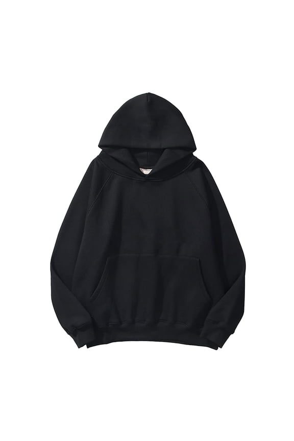 Women's Casual Hoodie Long Sleeve Pullover Top with Drop Shoulder and Pocket Design