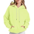 thumbnail image 1 of Women's Casual Hoodies Long Sleeve, Oversized Fall Women Hoodie Fleece Lined Preppy Blouses, 1 of 7
