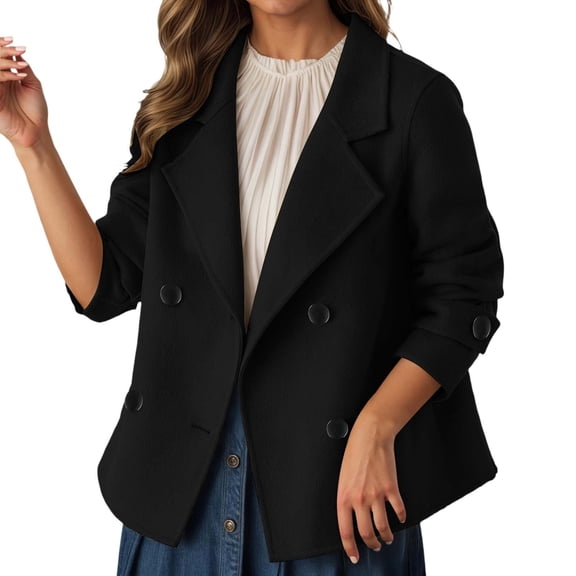 Women's Casual Jacket Double Short Blend Trench for Everyday Wear Suitable Spring and Autumn Outerwear Polished Yet Relaxed Women's Bomber Jacket Casual Coat