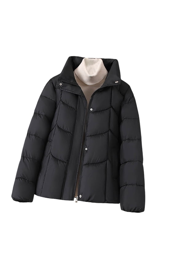 Women's Casual Jacket, Long Sleeve Zip Up Hoodless Design, Lightweight and Warm, Made from Polyester Spandex Blend for Daily Wear and Outdoor Activities