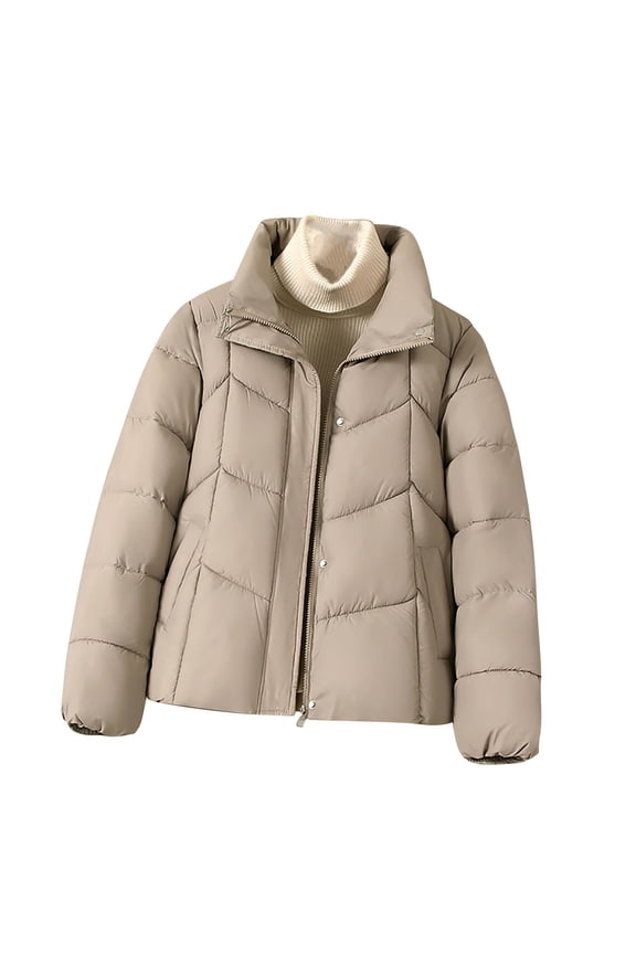 Women's Casual Jacket, Long Sleeve Zip Up Hoodless Design, Lightweight and Warm, Made from Polyester Spandex Blend for Daily Wear and Outdoor Activities