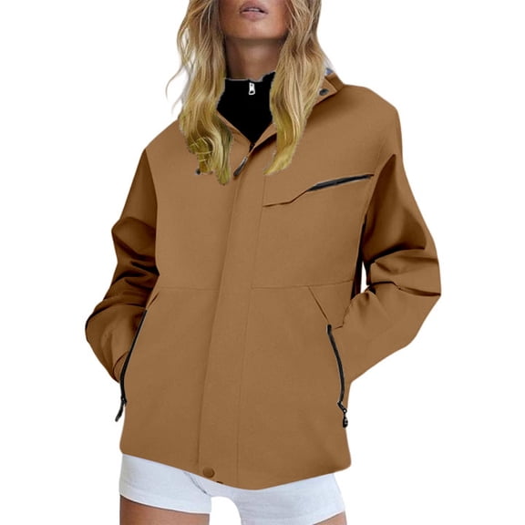 Women's Casual Jacket Windproof Detachable Lined Hooded Outerwear For All Seasons Comfortable Lightweight Travel Coat