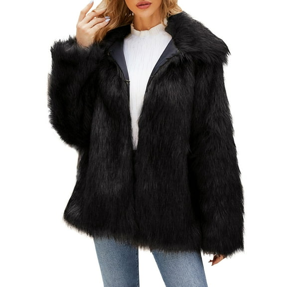 Women's Casual Jacket Winter Warm Long Sleeve Lapel Pockets Trendy Outerwear Cozy Comfortable Lightweight