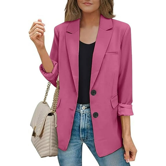 Women's Casual Jackets Lightweight Long Sleeve Open Front Cardigan Coat for Work Business and Everyday Wear