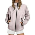 thumbnail image 1 of Women's Casual Jackets Outdoor Windproof Hiking Coats Lightweight Spring Autumn Couples Windbreakers Comfortable Everyday Wear,Light Pink,XXL, 1 of 7