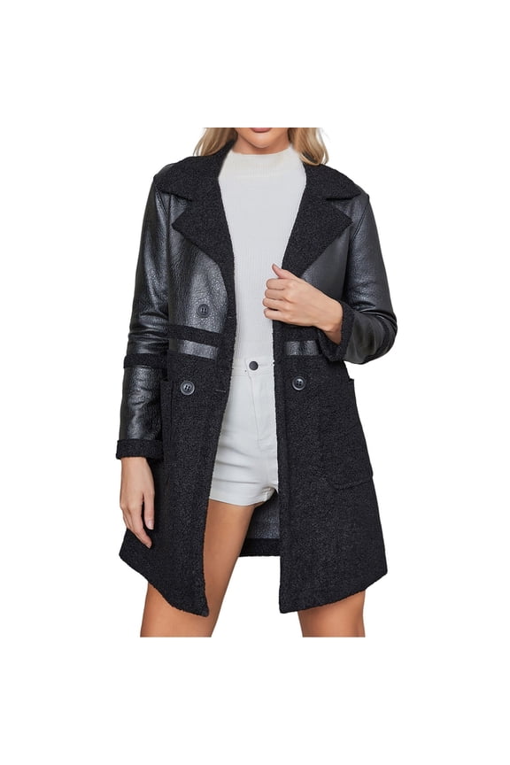 Women's Casual Jackets Versatile Reversible And PU Leather Combo For Everyday Use In Autumn Winter Fashion