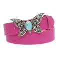 thumbnail image 1 of Women's Casual Jean Belt with Perforated Turquoise Stone Butterfly Belt Buckle, 1 of 5