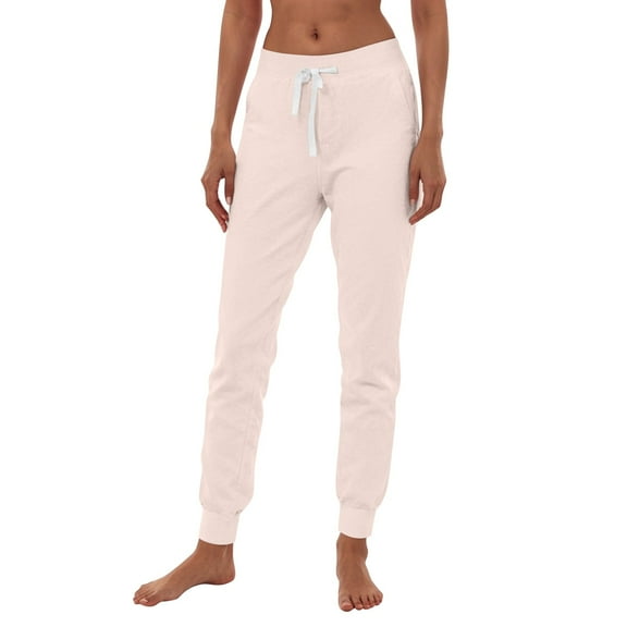 Women's Casual Jogging Pants With Drawstring Pockets Soft Trousers Sport Pants Pink L