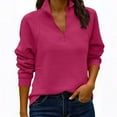 thumbnail image 1 of Women’s Casual Knitted Sweatshirt with Stand Collar Long Sleeve Pullover Top Soft Solid Color Stylish Streetwear for Daily Life, Travel, and Weekend Outfits, 1 of 4