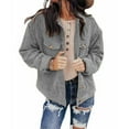 thumbnail image 1 of Women's Casual Lapel Loose Button Down Long Sleeve Corduroy Jacket with Pockets, 1 of 9
