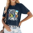thumbnail image 1 of Women's Casual Letter Printed Solid Color Pullover Round Neck Short Sleeve T Shirt Turtle Neck Top Pack for Women Long Sleeve Tees for Women Pack T Shirt Women Pack Shirts for Summer Women Compression, 1 of 4