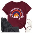 thumbnail image 1 of Women's Casual Letter Printing Crew Neck Short Sleeve T Shirt Top Womens Workout Tops Loose Fit Shirt of Women Medium Sleeve Oversized Tee Shirts for Women Womens Tech Shirts Athletic Wear Women T, 1 of 2