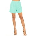 thumbnail image 1 of Women's Casual Lightweight Elastic High Waist Loose Fit Basic Solid Pants Shorts S-3XL, 1 of 3