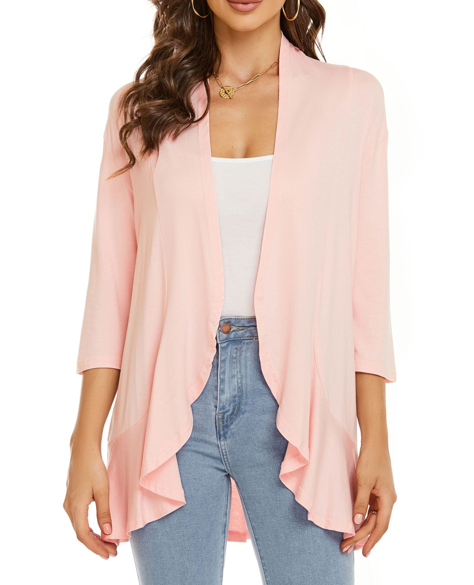 PRETTYGARDEN Women's Oversized Long Cardigan - Open Front, Ribbed Knit, Slouchy Sweater Coat