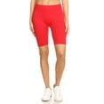 thumbnail image 1 of Women's Casual Lightweight Stretch Elastic Waist Solid Basic Mini Biker Shorts One-Size, 1 of 5