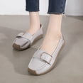 thumbnail image 1 of Women's Casual Loafers Slip On Leather Shoes Lightweight Casual Walking Shoes Female Moccasins Classic Penny Loafer Flats Boat Shoes, 1 of 8