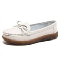 thumbnail image 1 of Women's Casual Loafers Slip On Leather Shoes Lightweight Casual Walking Shoes Female Moccasins Classic Penny Loafer Flats Boat Shoes, 1 of 7
