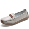 thumbnail image 1 of Women's Casual Loafers Slip On Leather Shoes Lightweight Casual Walking Shoes Female Moccasins Classic Penny Loafer Flats Boat Shoes, 1 of 6