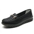 thumbnail image 1 of Women's Casual Loafers Slip On Leather Shoes Lightweight Casual Walking Shoes Female Moccasins Classic Penny Loafer Flats Boat Shoes, 1 of 8