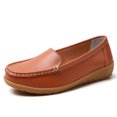thumbnail image 1 of Women's Casual Loafers Slip On Leather Shoes Lightweight Casual Walking Shoes Female Moccasins Classic Penny Loafer Flats Boat Shoes, 1 of 8