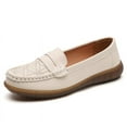 thumbnail image 1 of Women's Casual Loafers Slip On Leather Shoes Lightweight Casual Walking Shoes Female Moccasins Classic Penny Loafer Flats Boat Shoes, 1 of 10