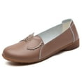 thumbnail image 1 of Women's Casual Loafers Slip On Leather Shoes Lightweight Casual Walking Shoes Female Moccasins Classic Penny Loafer Flats Boat Shoes, 1 of 8
