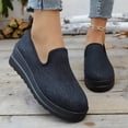 thumbnail image 1 of Women's Casual Loafers, Slip on Flat Shoes with Round Toe, Comfortable Thick Sole Footwear for Fall Winter Daily Wear, 1 of 8