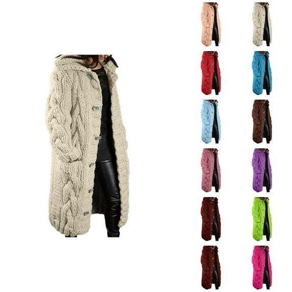 Women's Casual Long Button Down Cardigan Sweater Lightweight Knit Open Front Coat Outerwear Cardigan Sweaters for Women