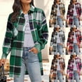 thumbnail image 1 of Women's Casual Long Sleeve Button Down Cardigan Coat Tops Blouses Tunics Solid Color Loose Fit Business Casual Work Office Vacation Travel Outfits Fashion Essential Gift for Women, 1 of 9