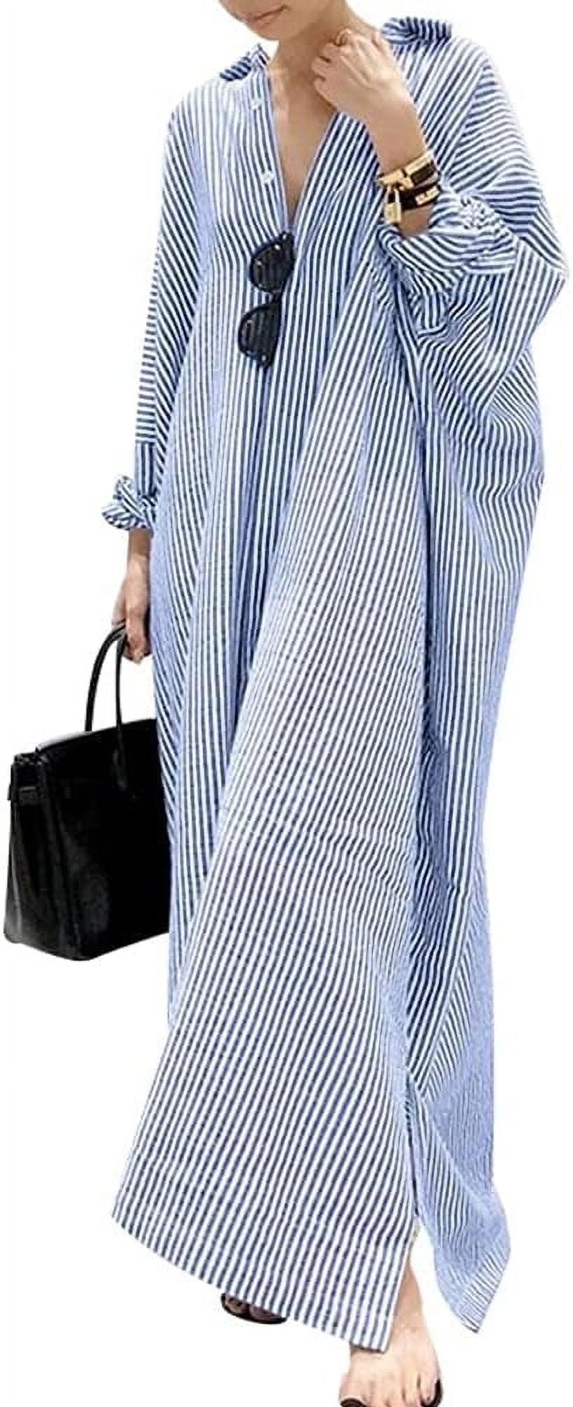 Women’s Shirt Dress Relaxed Fit Long Sleeve | Maxi