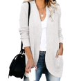 thumbnail image 1 of Women's Casual Long Sleeve Cardigan, Open Front Knit Sweater with Pockets, Lightweight Outerwear for Work, Daily Wear & Fall Outfits, 1 of 7