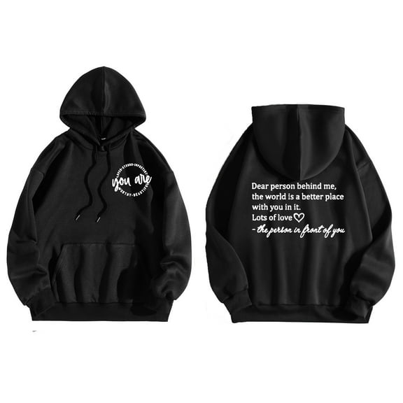 Women's Casual Long Sleeve Graphic Tee With Pockets Hoodie Sweatshirt Women Pullover Tops