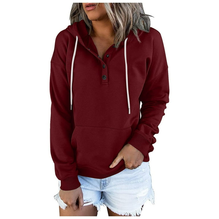 Henley hoodie women's online