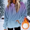 thumbnail image 1 of Women's Casual Long Sleeve Hooded Sweatshirt with Pocket, Loose Fit Fleece Hoodie, Soft Solid Color Pullover Top for Daily Wear, S-XXL, 1 of 5