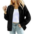 thumbnail image 1 of Women's Casual Long Sleeve Lapel Coat Jacket Turn-Down Collar Outfits Coat Winter Clothes, 1 of 7