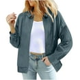 thumbnail image 1 of Women's Casual Long Sleeve Lapel Coat Jacket Turn-Down Collar Outfits Coat Winter Clothes, 1 of 7