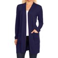 thumbnail image 1 of Women's Casual Long Sleeves Side Pockets Solid Cardigan, 1 of 3