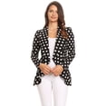 thumbnail image 1 of Women's Casual Long Sleeve Polka Dot Open Blazer Jacket, 1 of 4