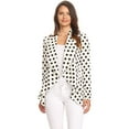 thumbnail image 1 of Women's Casual Long Sleeve Polka Dot Open Blazer Jacket, 1 of 4