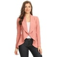 thumbnail image 1 of Women's Casual Long Sleeve Solid Open Blazer Jacket, 1 of 4